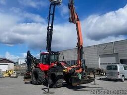 Huddig 1260C Backhoe w/ Palfinger crane, Lift, rototilt a