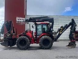 Huddig 1260C Backhoe w/ Palfinger crane, Lift, rototilt a