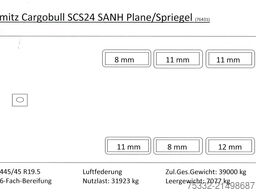 Schmitz Cargobull 3 achs Mega Hubbdach 445 Portal UNFALL