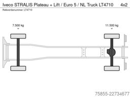 Iveco STRALIS Plateau + Lift / Euro 5 / NL Truck