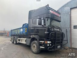 Scania R620 6x2 hooklift truck with Joab hook.