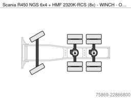 Scania R450 NGS 6x4 + HMF 2320K-RCS (8x) - WINCH - ONL...
