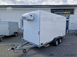 trailershop großer Lebensmittel Kühlanhänger Aluwanne mit Seitentür 230V Arktik 2000 Kühlung