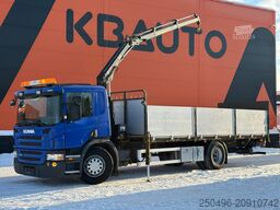 Scania P 320 4x2 HIAB 077B-2 / PLATFORM L=7286 mm