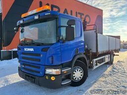 Scania P 320 4x2 HIAB 077B-2 / PLATFORM L=7286 mm