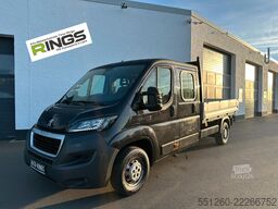 PEUGEOT Boxer DoKa mit Pritsche | Kran | AHK | Klima