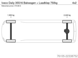 Iveco Daily 35S16 Bakwagen + Laadklep 750kg
