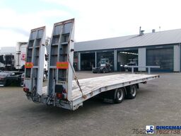 King 2-axle platform drawbar trailer 14t + ramps