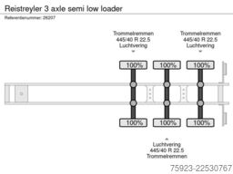 Reistreyler 3 axle semi low loader