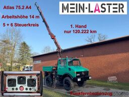 UNIMOG U 1200 Atlas 75.2 Kran 14 m Funk FB  *1. Hand