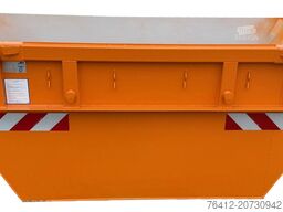 A1 Container Absetzmulde 5 m³ - kranbar - Trapezform - RAL 2011 Tieforange - Absetzcontainer