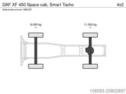 DAF XF 450 Space cab, Smart Tacho