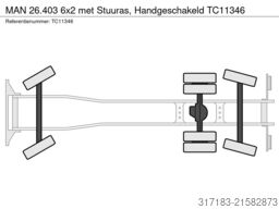 MAN 26.403 6x2 met Stuuras, Handgeschakeld