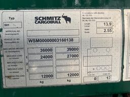SCHMITZ CARGOBULL 3 Achs MEGA Curtainsider Hubdach