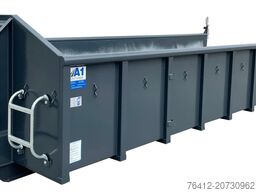 A1 Container Normbehälter 15 m³ ? Pendelklappe abklappbar ? Zurrösen ? RAL 7016 Anthrazitgrau ? Abrollcontainer