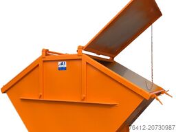 A1 Container Deckelmulde 7 m³ - RAL 2011 Tieforange - Absetzcontainer