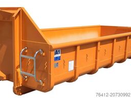 A1 Container Normbehälter 10 m³ Doppelflügeltür ? RAL 2011 Tieforange ? Abrollcontainer