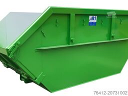 A1 Container Absetzmulde 7 m³ mit Bauschuttklappe - RAL 6018 Gelbgrün - Absetzcontainer