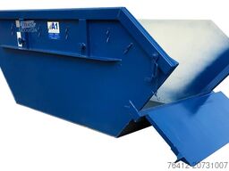 A1 Container Absetzmulde 7 m³ mit Bauschuttklappe - RAL 5010 Enzianblau - Absetzcontainer
