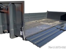 A1 Container STAHL-Kippaufbau 12 m³ - Bordwände - Pendelklappe abklappbar - RAL 7016 Anthrazitgrau - Abrollcontainer
