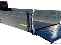 A1 Container STAHL-Kippaufbau 12 m³ - Bordwände - Pendelklappe abklappbar - RAL 7016 Anthrazitgrau - Abrollcontainer