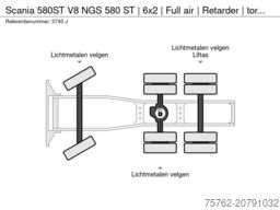 Scania 580ST V8 NGS 580 ST  | 6x2 | Full air | Retarde...