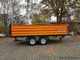 Möslein TTD13- BA Orange 13 t Tandem Kipper Tiefladermit Bordwand- Aufsatz-- Neufahrzeug --