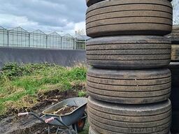 Bridgestone, Firestone, Michelin, Dunlop trailer tire 385/65 R 22.5 steel rim