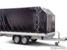 Humbaur HT 254118 Hochlader mit Plane 4100x1850x350mm