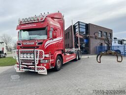 Scania R730 Woodtransport / 6x4 / Hiab Crane / Retarde...