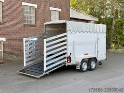 Vezeko VT 2700 ALUBODEN | RAMPE-/TÜR-KOMBI | TREIBGITTER 320X160X190CM VIEHANHÄNGER | RAMPENGUMMI | LÜFTUNG