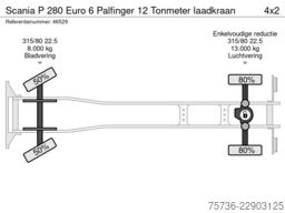 Scania P 280 Euro 6 Palfinger 12 Tonmeter laadkraan