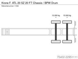 Krone F. ATL 20 SZ 20 FT Chassis / BPW Drum