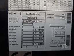 Kögel SN 24 Schuifzeil, Schuifdak, lift as, stuur-as,...