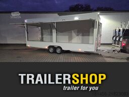 trailershop Verkaufsanhänger 620x220x230cm 3 Klappen