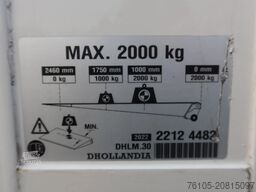 Scania P320 4X2 Bak + Dhollandia klep 2000 kg  1x bed