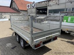 Stedele Hochlader Alu THAK 225, 2,6 to. 3000 x 1600 x 350 mm mit Laubgitter