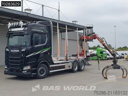 Scania S650 S 6X4 Tajfun LIV100K Kran Holztransport Re...