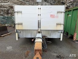 HFR 2 akslet galvanized flat trailer with folding side