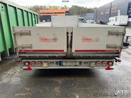 HFR 2 akslet galvanized flat trailer with folding side