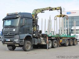 MERCEDES-BENZ Arocs 3351, 6x6, CRANE LOGLIFT ET450, + DOLL