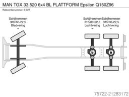 MAN TGX 33.520 6x4 BL PLATTFORM Epsilon Q150Z96