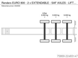 Renders F08FJ3HWSA EURO 800 - 2 x EXTENDABLE - SAF AXLE...