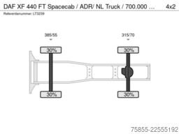 DAF XF 440 FT Spacecab / ADR/ NL Truck / 700.000 KM