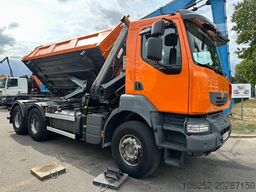 Renault KERAX 380 DXI 6x4 TIPPER + CRANE HIAB 144 B-3 -...