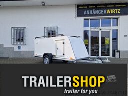 trailershop niederiger Kofferanhänger 300cm 750kg