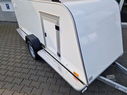 trailershop niederiger Kofferanhänger 300cm 750kg