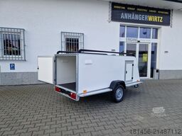 trailershop niederiger Kofferanhänger 300cm 750kg