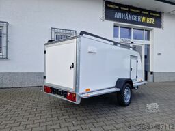 trailershop niederiger Kofferanhänger 300cm 750kg