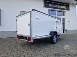 trailershop niederiger Kofferanhänger 300cm 750kg